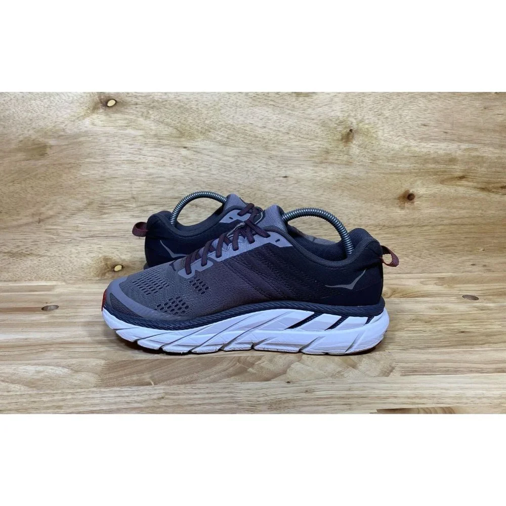 READ Hoka One One Mens Clifton 6 1102872 GOBS Gray Running Shoes Sneakers Size 8_5